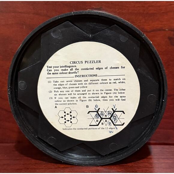 Circus Puzzler Seven Masudaya Oriental Puzzle Mind Bender Brain Games Taiwan - Picture 3 of 7